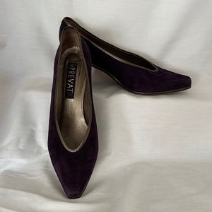 Prevata Vintage Purple Suede Pumps